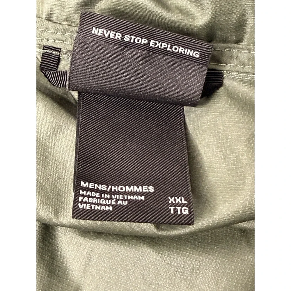 The North Face Windbreaker Jacket Men's Size XXL Green Big & Tall Hiking Camping